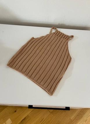 Майка топ літній топ футболка бежевий топ майка