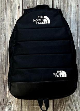 Завжди актуальний рюкзак матрас зі шкіряним дном з принтом в стилі tnf the north face тнф