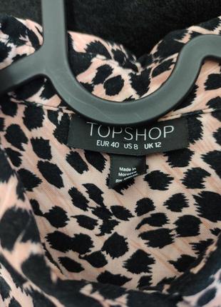 Topshop eur 40 блуза рубашка леопардовый принт леопардовая3 фото