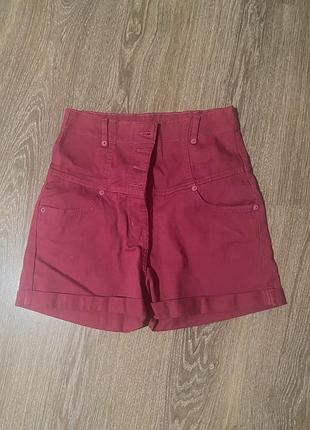 Джинсовые шорты высокая талия