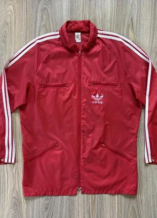 Мужская винтажная ветровка дождевик с карманами adidas vintage1 фото