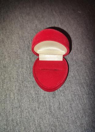 Футляр "сердце" для ювелирных украшений бархатный коробочка шкатулка подарочная3 фото