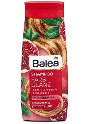 Шампунь для фарбованого волосся dm balea farbglanz shampoo granatapfel 300 мл.1 фото