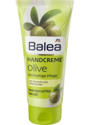 Зволожувальний крем для рук і нігтів з оливковою олією balea olive handcreme reichhaltige pflege 100 мл