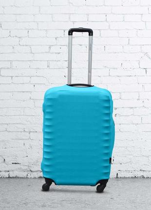 Чехол для чемодана coverbag из дайвинга l (бирюза)2 фото