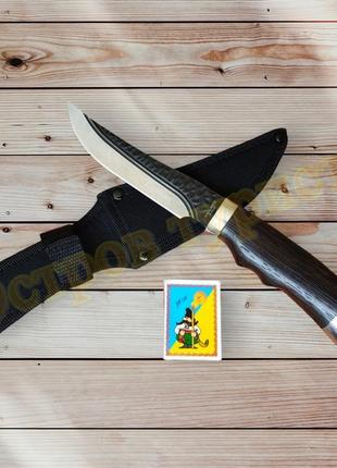 Нож туристический охотник сталь 65х13 чехлом 24 см3 фото