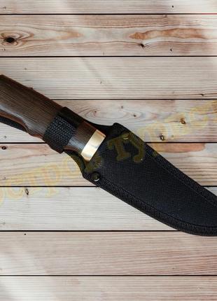 Нож туристический охотник сталь 65х13 чехлом 24 см8 фото