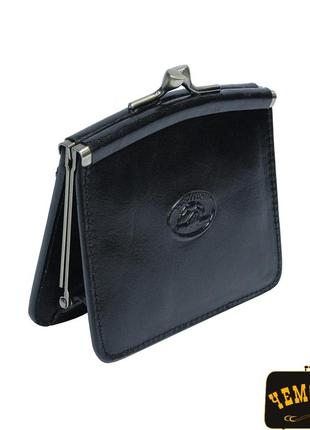 Монетница кожаная italico 1260 nero чёрный tony perotti