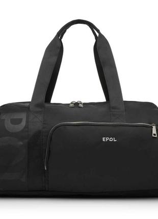 Сумка дорожная тканевая epol-bags 6016-06 черная3 фото