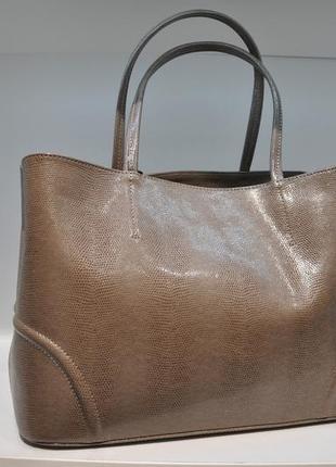 Классическая женская сумка assa 1088б, натуральная кожа бежевой taype