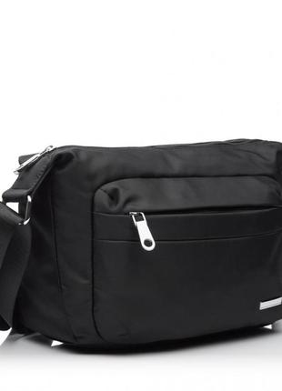 Сумка через плече тканинна чорна bags4life w7048