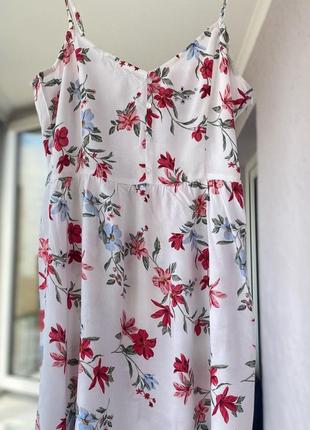 Легкое вискозное платье в цветочный принт h&amp;m m-l 46-486 фото