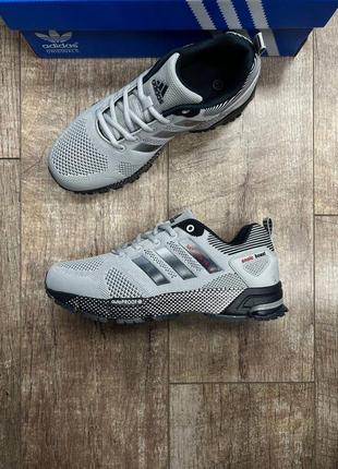 Чоловічі кросівки adidas marathon tr 26 light gray navy/мужские кроссовки8 фото