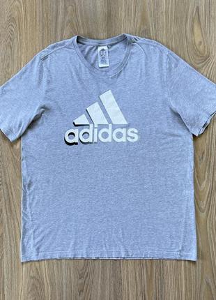 Чоловіча бавовняна футболка з принтом логотипом adidas