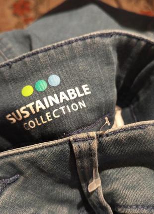 Супер-стрейч,джинсовая юбка с карманами и разрезом,большого размера,sustainable9 фото