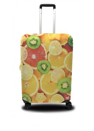 Чохол для валізи coverbag апельсини m принт 0407