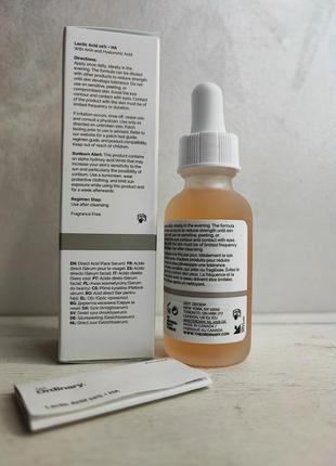 The ordinary - lactic acid 10% + ha - пілінг із 10% молочною і гіалуроновою кислотою4 фото