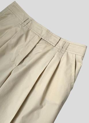 Хлопковые широкие брюки палаццо laurel max mara высокая посадка талия 100% хлопок6 фото
