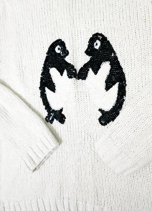 Світшот пінгвіни паєтки,можна на новий рік3 фото