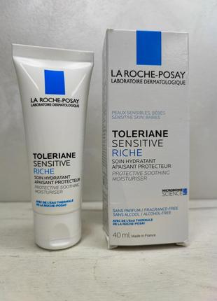 Пребиотический увлажн. крем для защиты и успокоения кожи лица la roche-posay toleriane sensitive riche5 фото