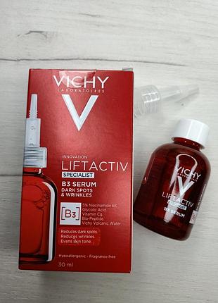 Сироватка проти пігментних плям та зморшок шкіри обличчя vichy liftactiv secialist b3 serum