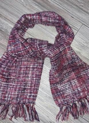 Мягкий зимний шарф с бахромой one size5 фото
