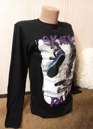 Лонгслив скейтер молодежная футболка с принтом с рисунком с длинным рукавом  реглан2 фото