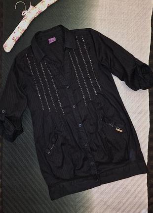 Удлиненная рубашка. тонкий воздушный хлопок.