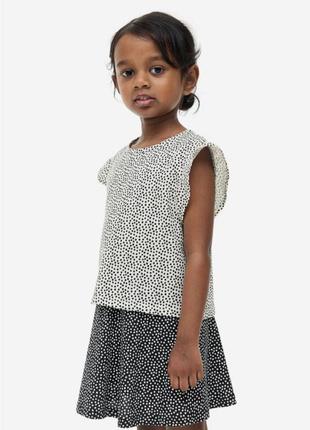Комплект футболка топ і юбка шорти hm 11-12 h&m