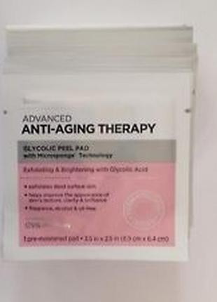 Пилинг салфетки skin+pharmacy advanced anti-aging therapy glycolic peel pads (поштучно или упаковка)4 фото