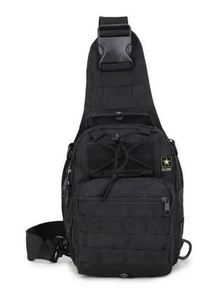 Рюкзак сумка тактическая b14 oxford 600d, черный + подарок мультитул5 фото