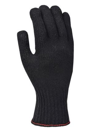 Перчатки трикотажные черные, 7 класс из пвх 12 размер doloni  - (10319)3 фото