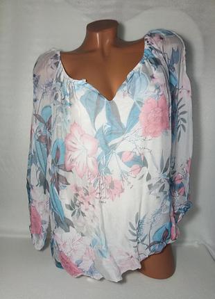 38-40/10-12/м-l new. m&g ніжна шовкова блуза