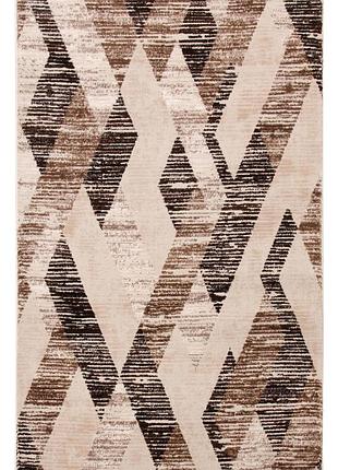 Килим рельєфний dakaria rubin gamma run 02563h 0.80x2.70 м бежевий коричневий