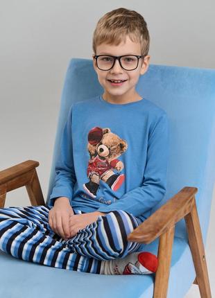 Пижама для мальчика с штанами 3-4, 5-6, 7-8