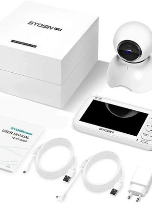Видеоняня syosin з камерою. 5-дюймова радіоняня для відеоспостереження, 1080 x 720 p ips hd-дисплей