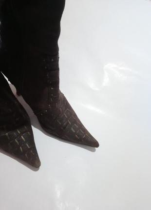 Шкіряні чоботи на хутряній підкладці.keill fengni4 фото