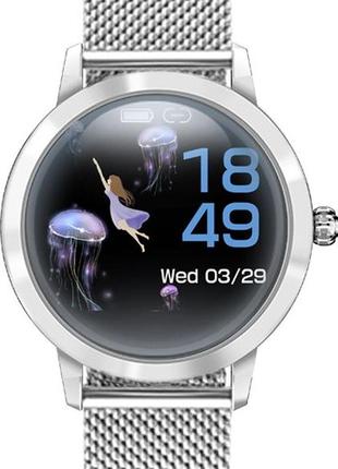 Розумний годинник linwear lw10 metal з пульсометром і моніторингом сну (сріблястий)2 фото