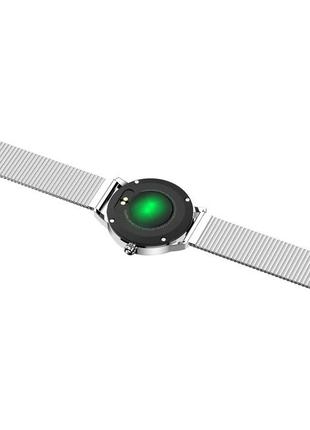 Умные часы linwear lw10 metal с пульсометром и мониторингом сна (серебристый)4 фото