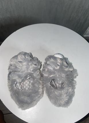 Тапочки капці пінетки для новонароджених ведмедики тедді 0-3міс стелька 9см3 фото