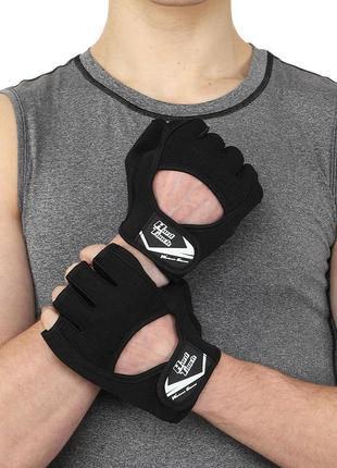 Перчатки для фитнеса, зала, занятиях на тренажерах hard touch fg-9531 черный