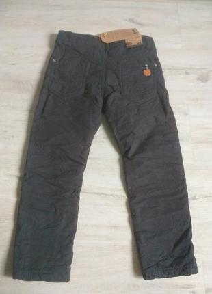 Сірі котонові штани на флісі для хлопчика 116-146. угорщина2 фото