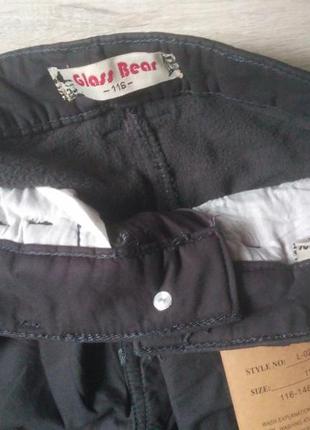 Сірі котонові штани на флісі для хлопчика 116-146. угорщина4 фото