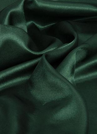 Тканина костюмна креп-сатин темно-зелений