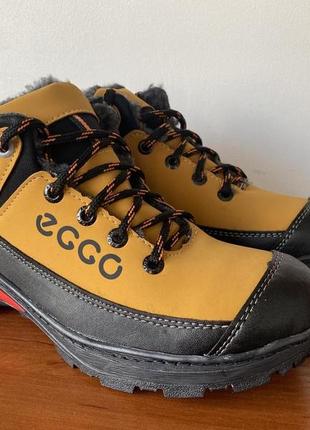 Чоловічі зимові кросівки жовті, зручні на хутрі (код 6020)