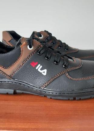 Туфлі підліткові чоловічі спортивні чорні прошиті зручні (код 5101)