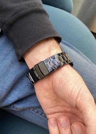 Мужские наручные механические часы с автоподзаводом forsining 6909 all black-red8 фото
