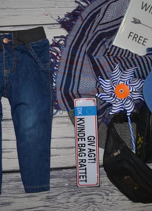 1 - 2 года 92 см фирменные джинсы для моднявок узкачи утеплены х/б подкладкой зара zara2 фото