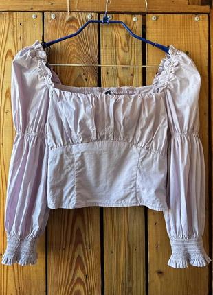 Ніжно фіолетовий (фіалковий) топ-корсет