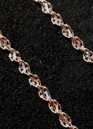 Золотая цепочка 45,5 см # цепочка из красного золота лот 52